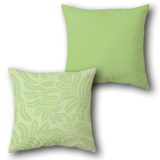 Lime Fern Whisper Cushion (Front & Back)