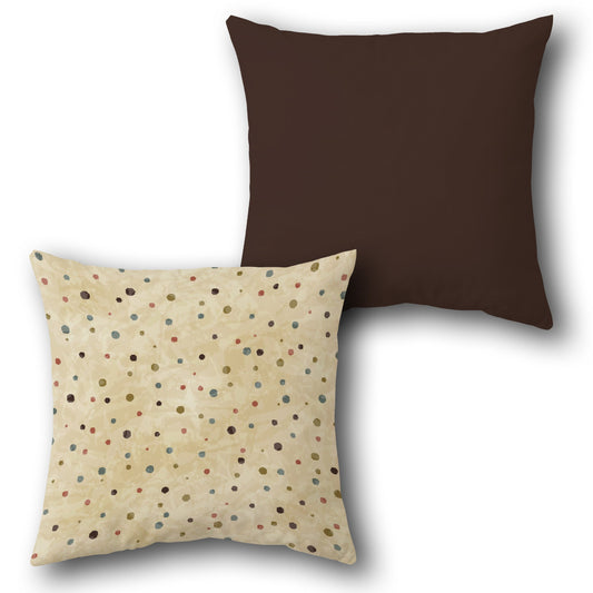 Mocha Speckle Cushion (Front & Back)