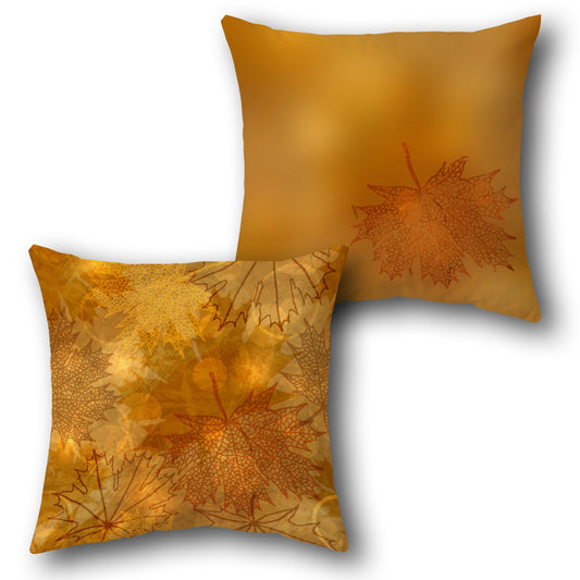 Amber Maple Glow Cushion (Front & Back)