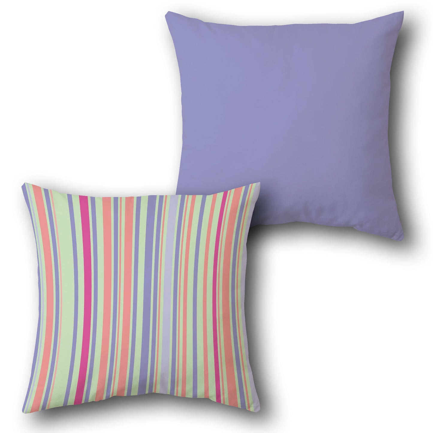 Lavender Stripe Harmony Cushion (Front & Back)