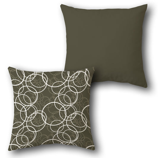Olive Circle Dance Cushion (Front & Back)
