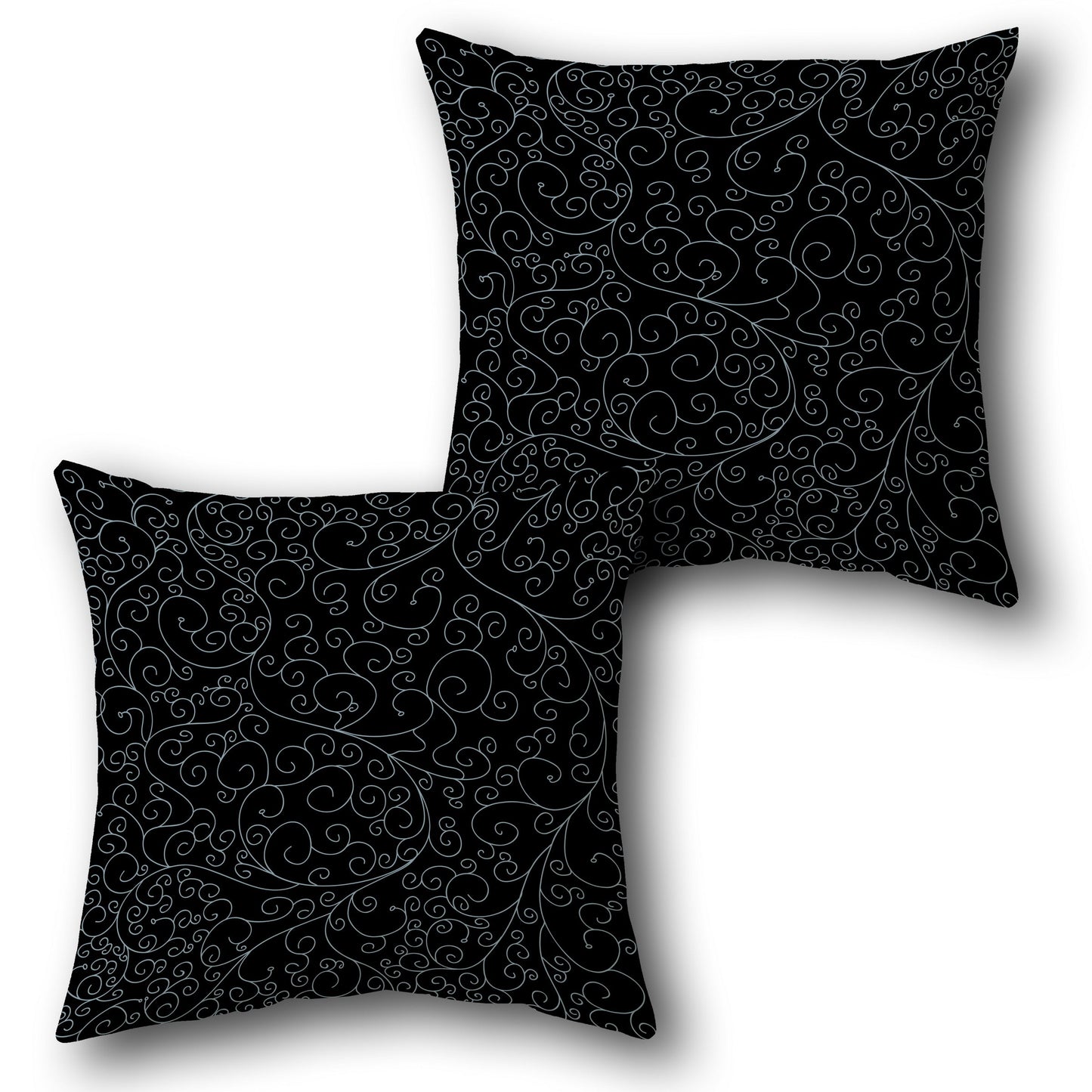 Ebony Swirl Elegance Cushion (Front & Back)