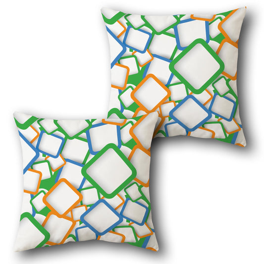 Geometric Vibrance Cushion (Front & Back)
