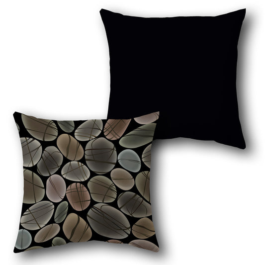 Black-Multi Pebble Pattern Cushion (Front & Back)