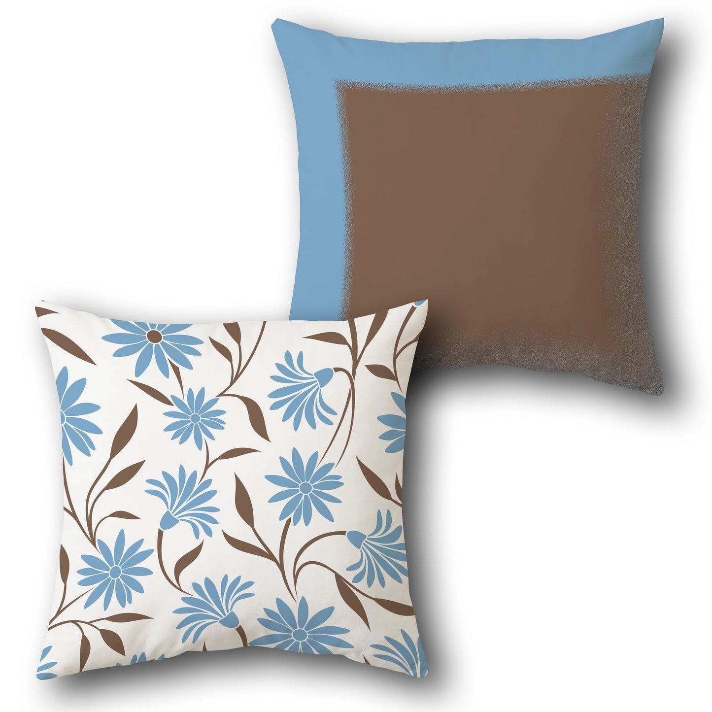 Daisy Bloom  White- Brown Cushion (Front & Back)