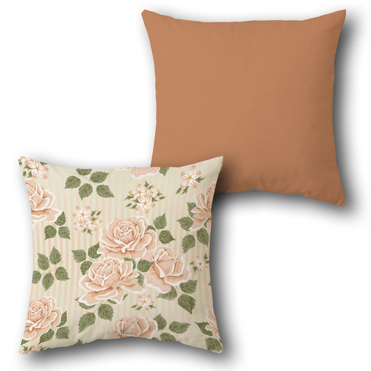 Rose Garden Terracotta Cushion (Front & Back)