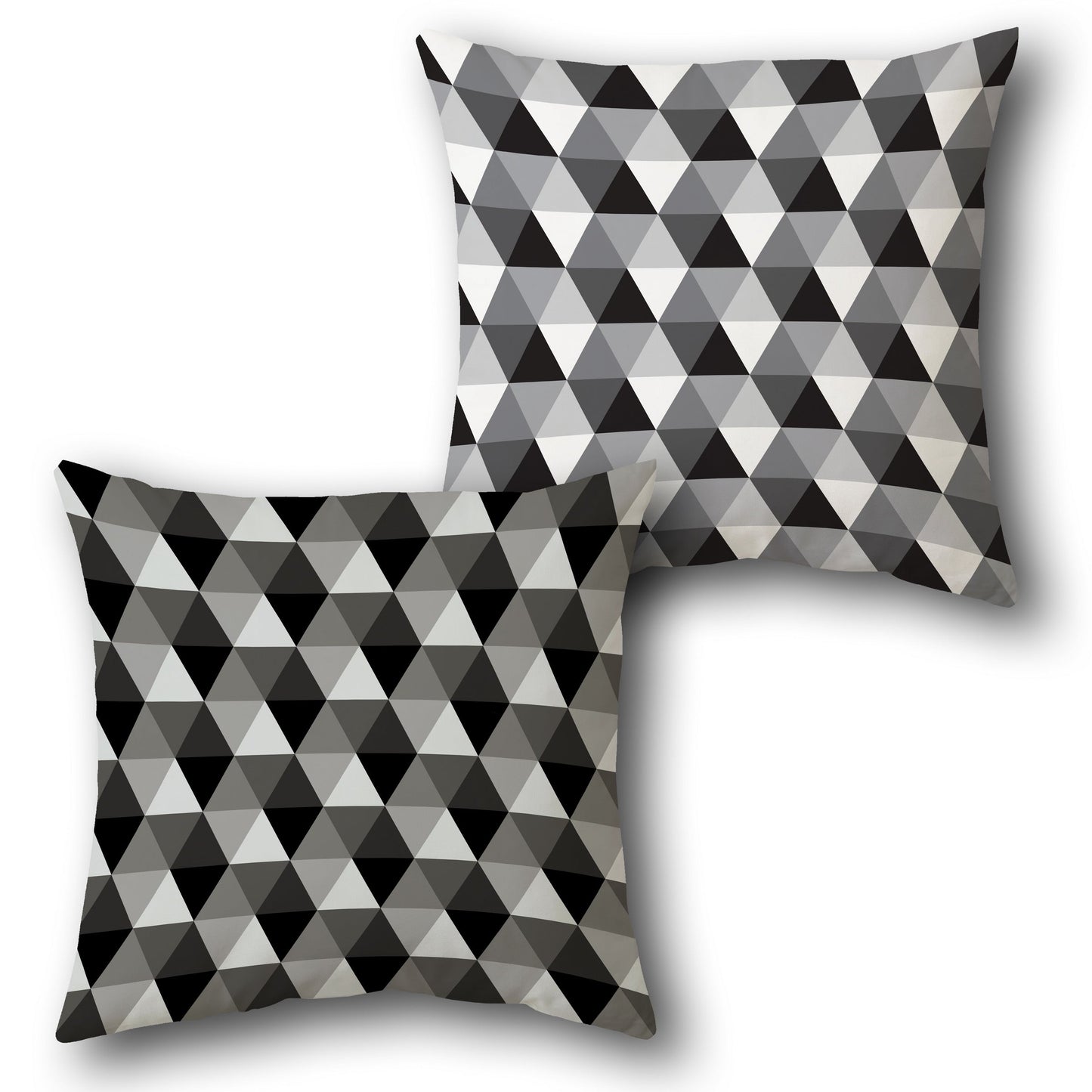 Black-Gray Triad Cushion (Front & Back)