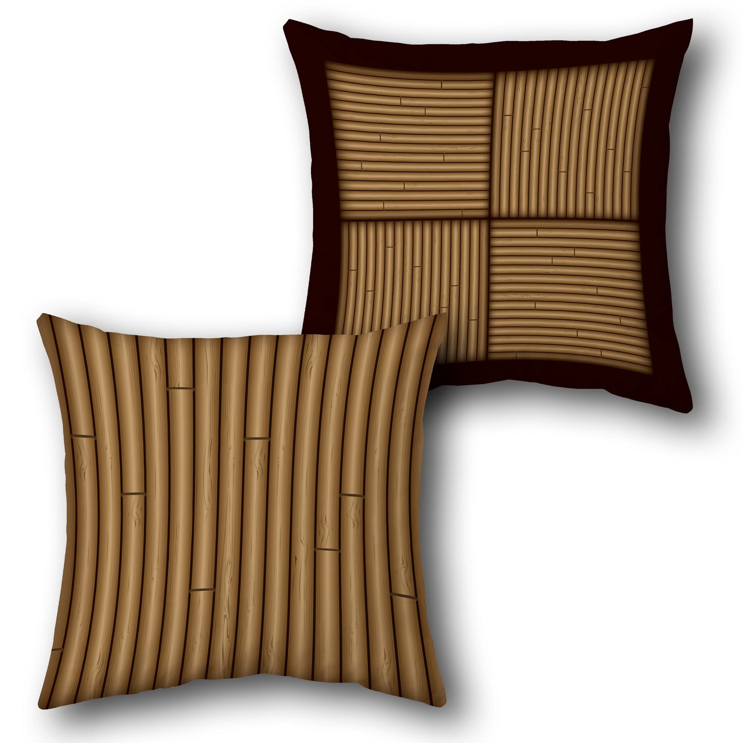 Brown Woven Elegance Cushion (Front & Back)